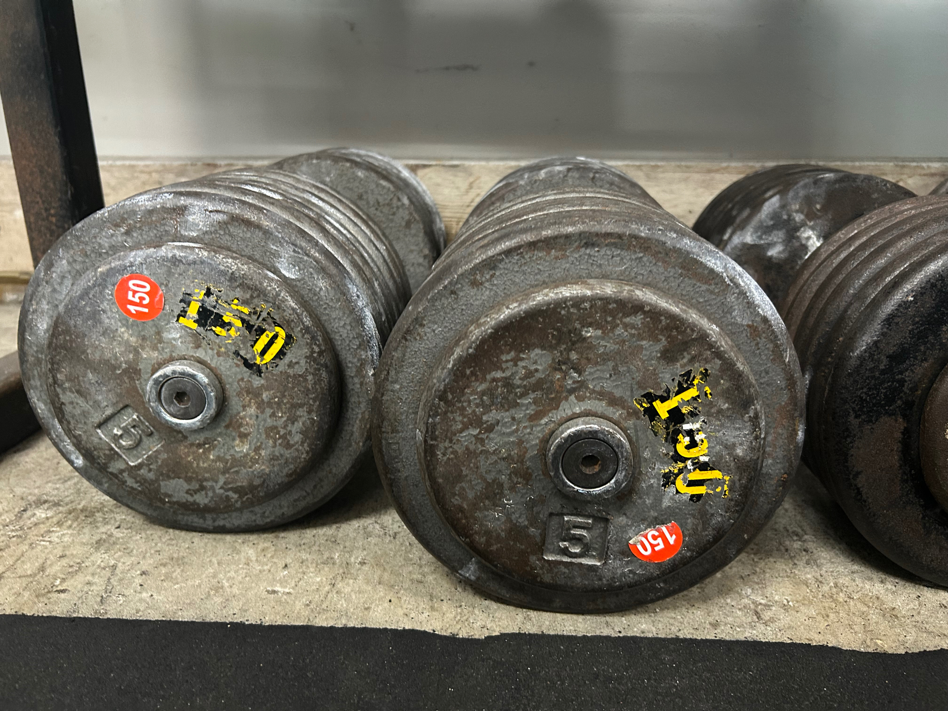 150 lb Dumbbells at Dover Gym